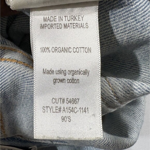 Agolde Women 90s High Rise Loose Fit Raw Hem Destroyed Ripped Jeans Blue Sz 29 - Picture 11 of 14